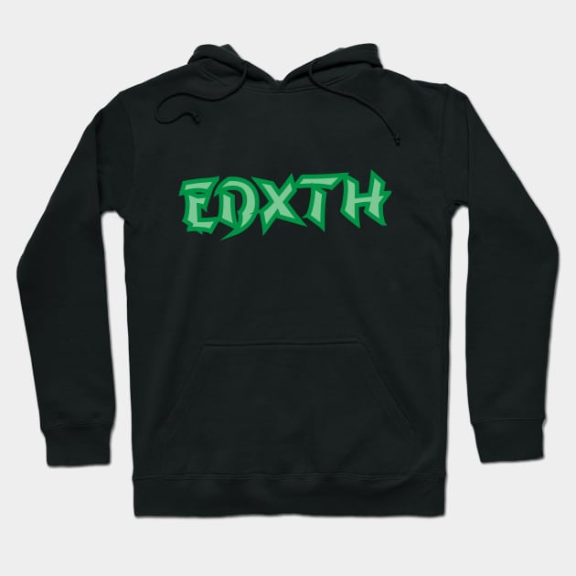 Green X Splash Hoodie by Edxth Clothing 